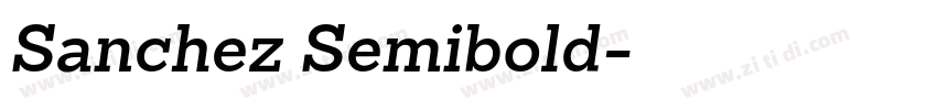 Sanchez Semibold字体转换